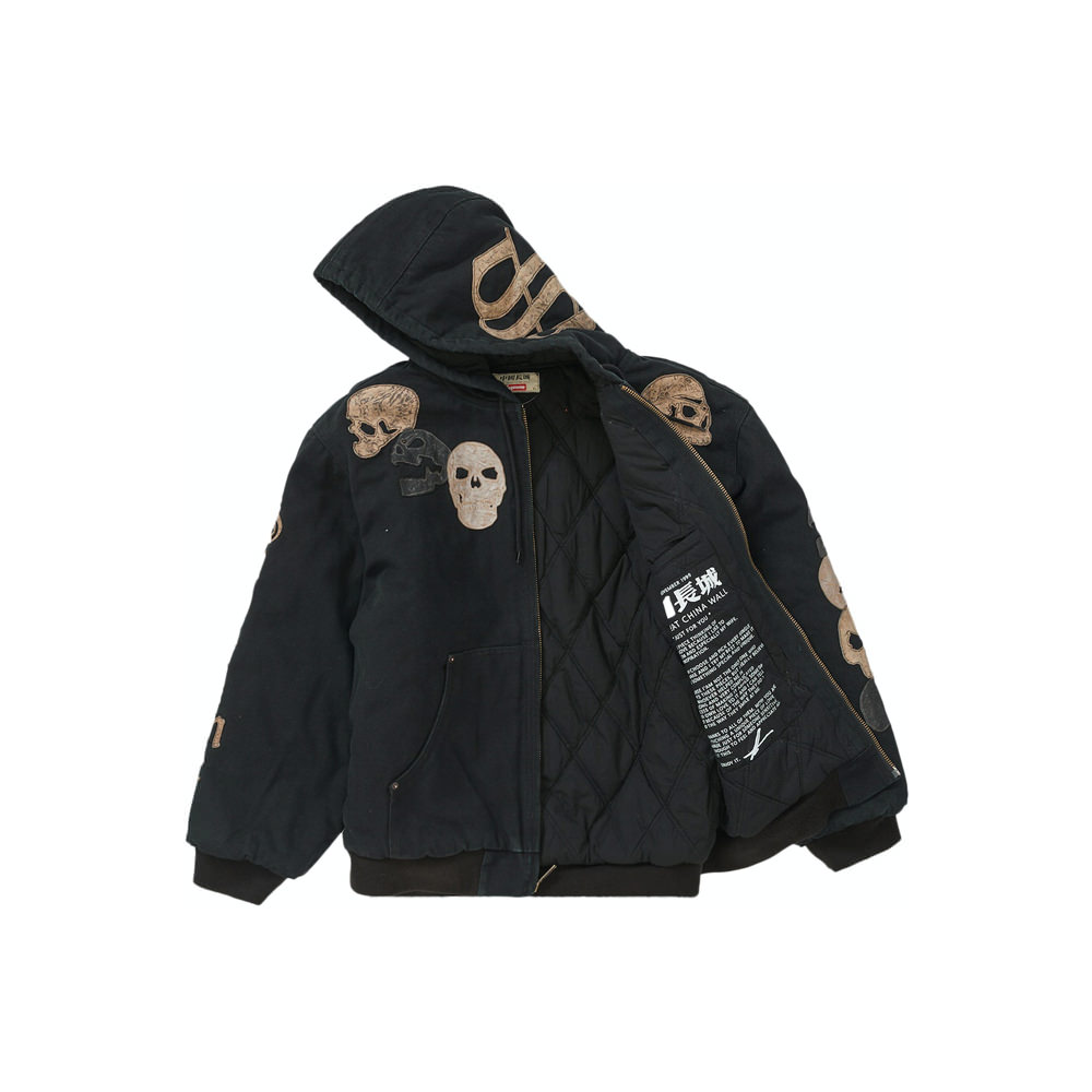 Supreme Great China Wall Hooded Work Jacket BlackSupreme Great