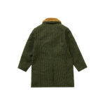 Supreme Fur Collar Car Coat Green Houndstooth