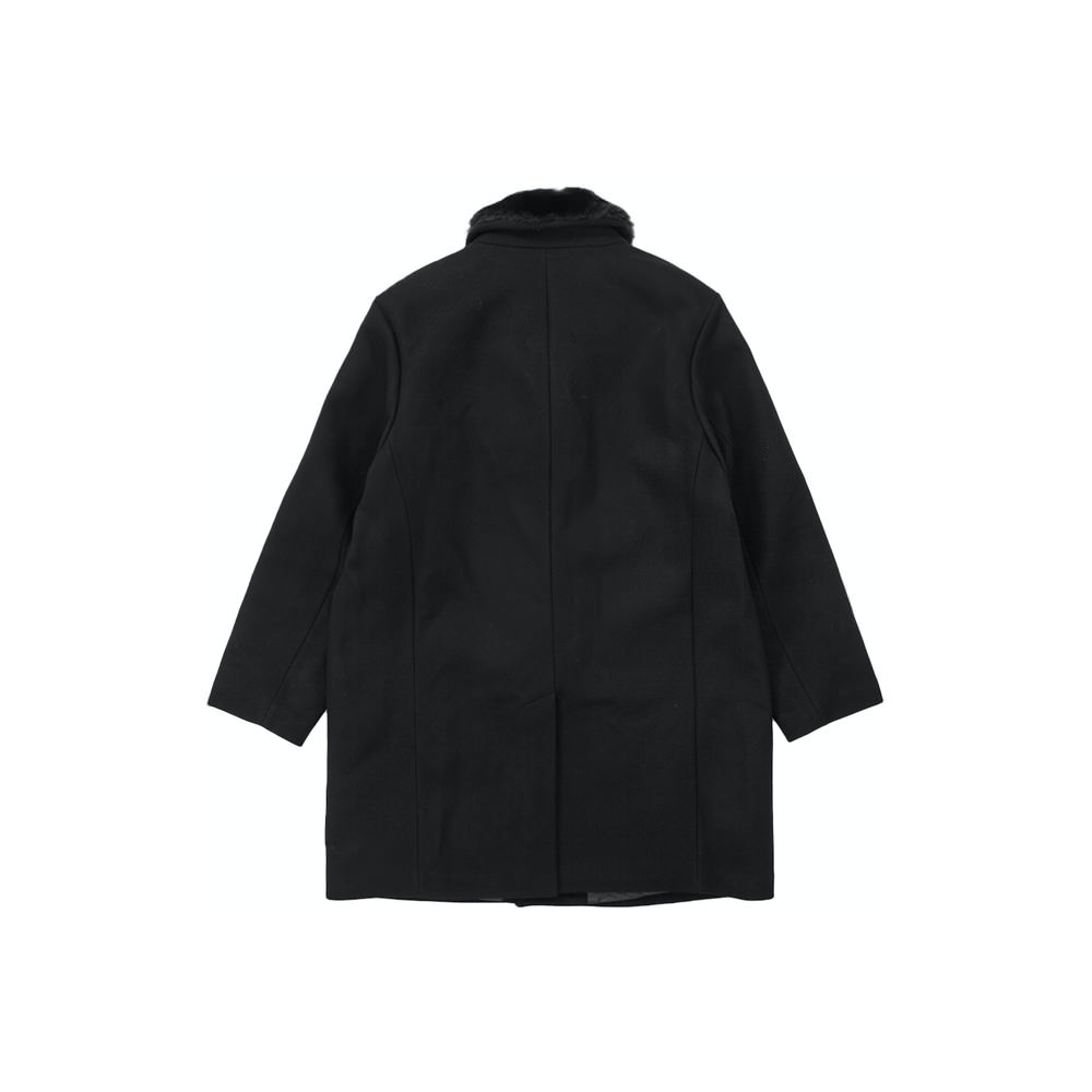 Supreme Fur Collar Car Coat Black