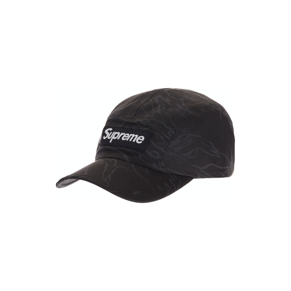 Supreme reflective camp cap black online