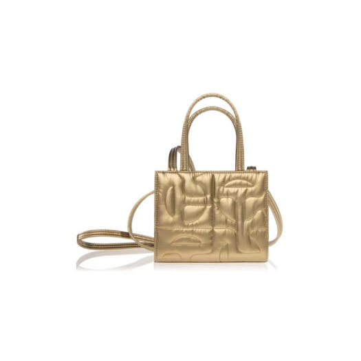 Telfar x Moose Knuckles Quilted Small Shopper Gold