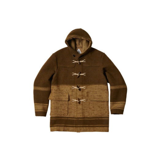 Palace C.P. Company Duffel Jacket Rubber Wool Brown