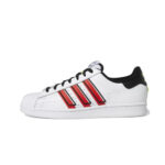 adidas Superstar Cloud White Outlined Red Stripes