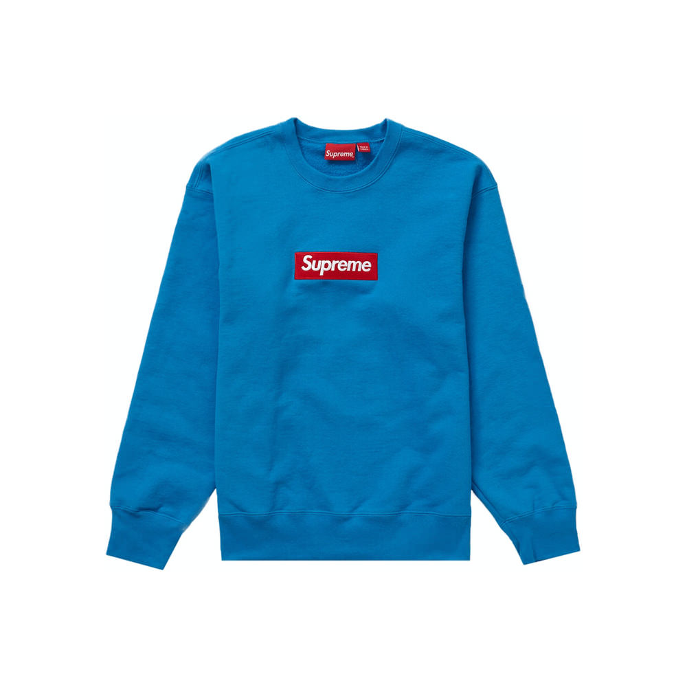 Supreme Box Logo Crewneck 'Blue' | Men's Size Medium