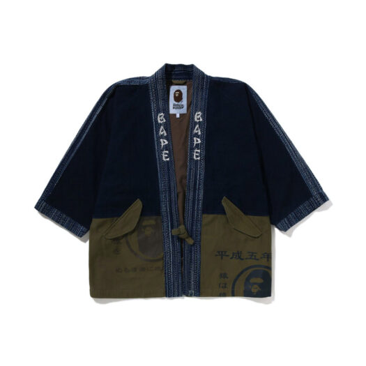 BAPE Military Kimono Jacket Indigo Khaki