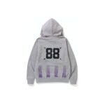 BAPE Soccer Game Graphic Relaxed Fit Full Zip Hoodie Grey