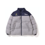 BAPE Soccer Game Relaxed Fit Down Jacket Grey