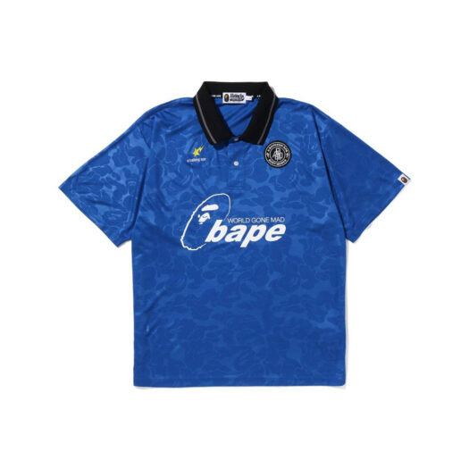 BAPE Soccer Game Relaxed Fit Polo Blue