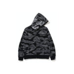 BAPE Tiger Camo Tiger Relaxed Fit Full Zip Hoodie (FW22) Black
