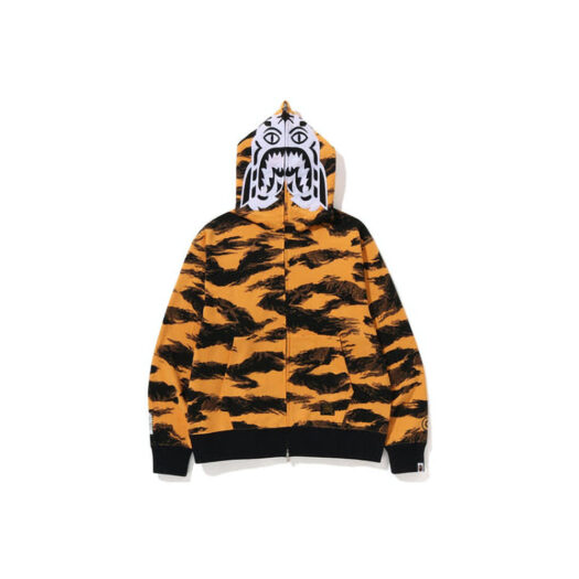 BAPE Tiger Camo Tiger Relaxed Fit Full Zip Hoodie (FW22) Orange