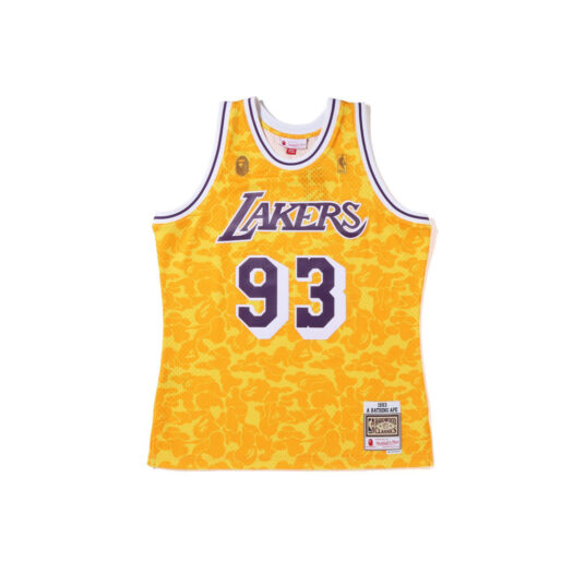 BAPE x Mitchell & Ness Los Angeles Lakers Jersey Yellow