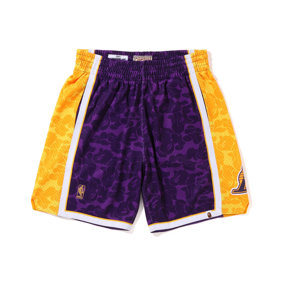 BAPE x Mitchell & Ness Los Angeles Lakers Shorts PurpleBAPE x Mitchell ...
