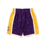 BAPE x Mitchell & Ness Los Angeles Lakers Shorts Purple
