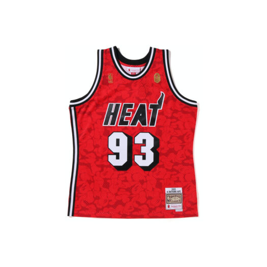 BAPE x Mitchell & Ness Miami Heat Jersey Red