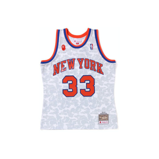 BAPE x Mitchell & Ness New York Knicks Ewing Jersey White