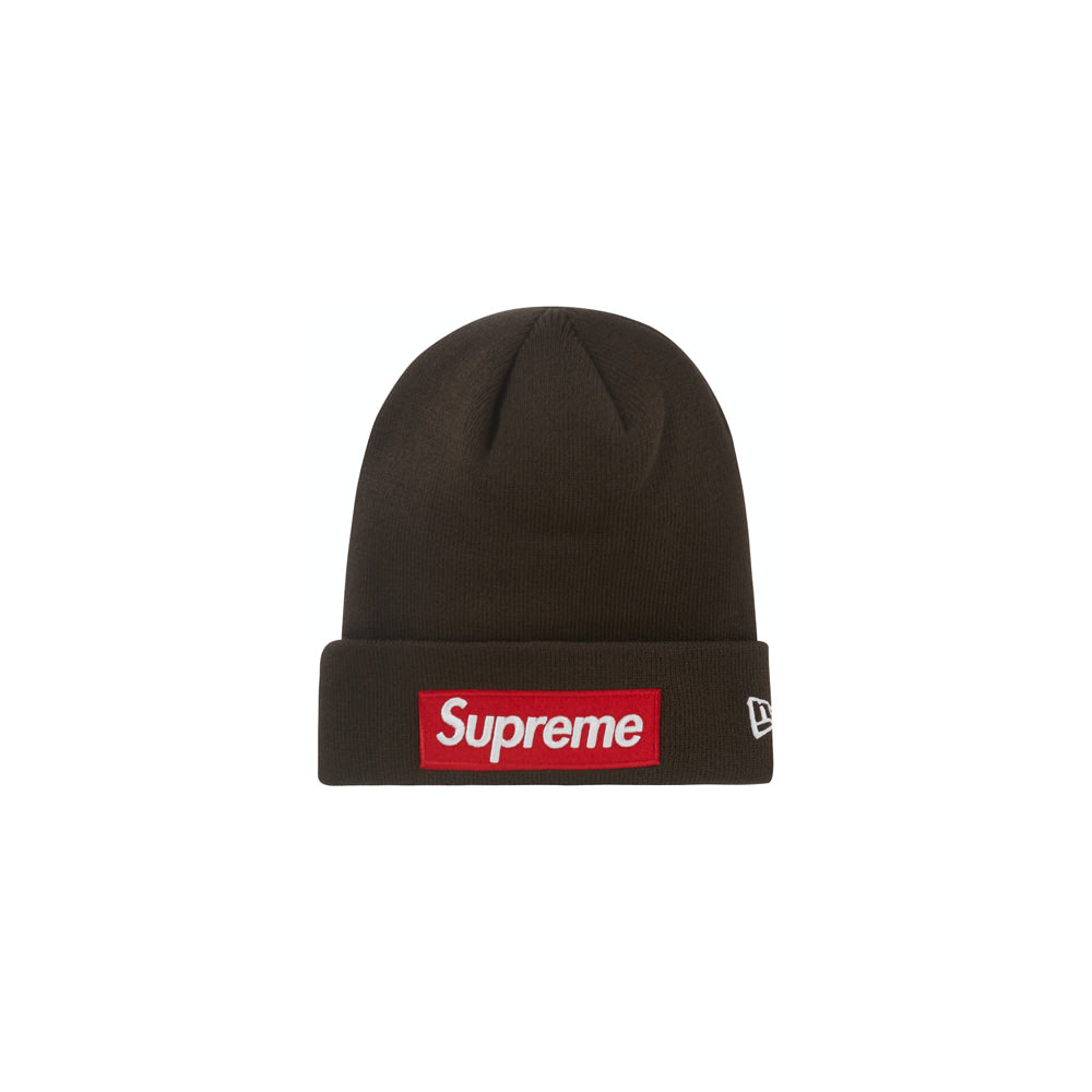 Supreme New Era Box Logo Beanie Brown-