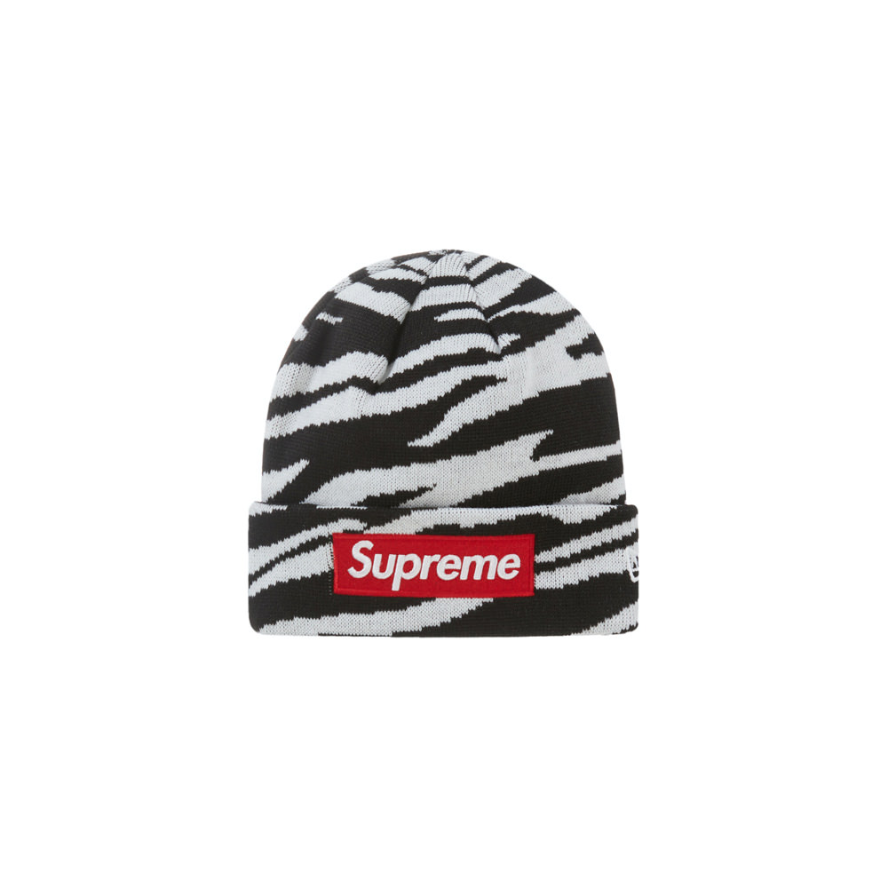 Supreme New Era Box Logo Beanie FW22 ZebraSupreme New Era Box Logo Beanie FW22 Zebra OFour