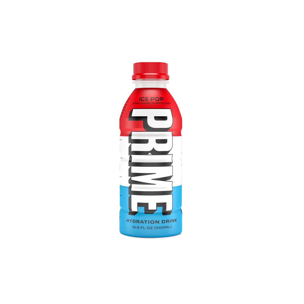Prime Hydration Drink Ice Pop Flavor 16 oz Bottles 12 Pack