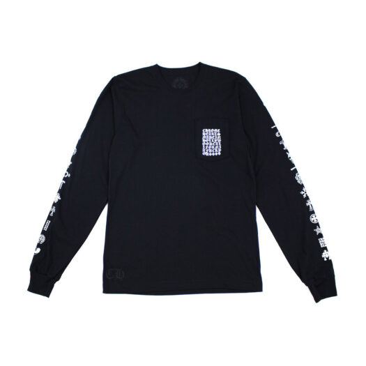 Chrome Hearts Multi Logo Script Long Sleeve T-shirt Black