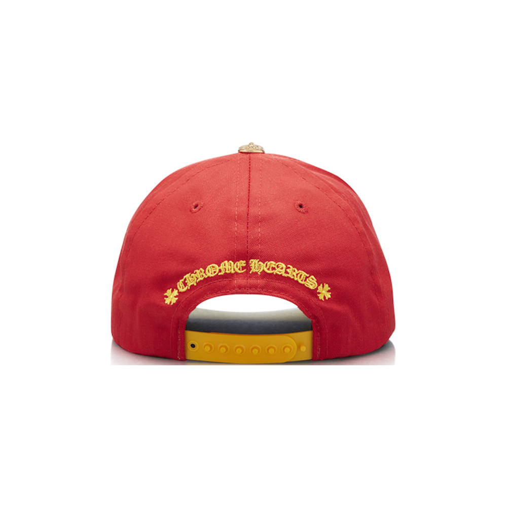 Chrome Hearts CH Gold Button Hat Red/YellowChrome Hearts CH Gold