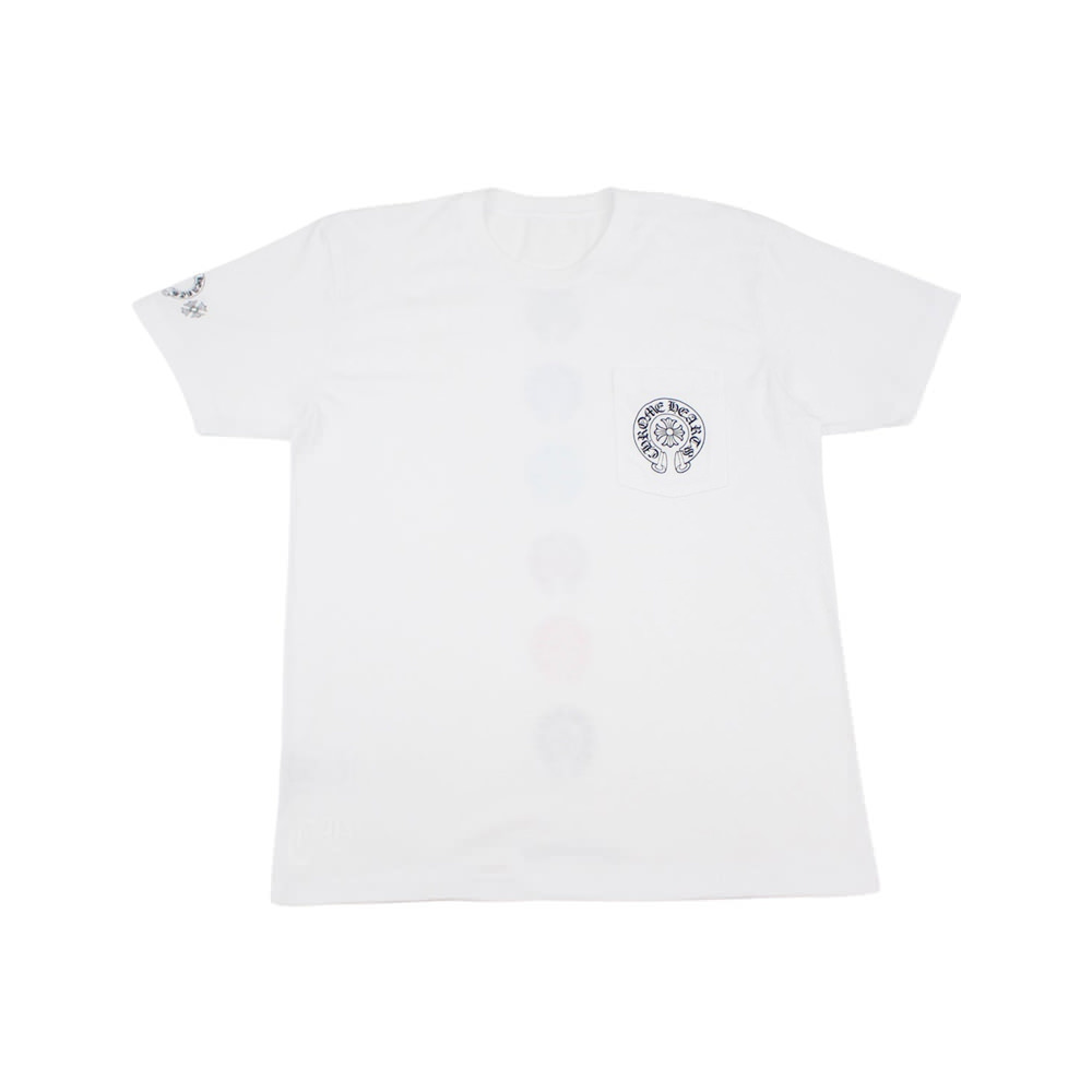 Chrome Hearts Multi Color Horse Shoe T-shirt WhiteChrome Hearts