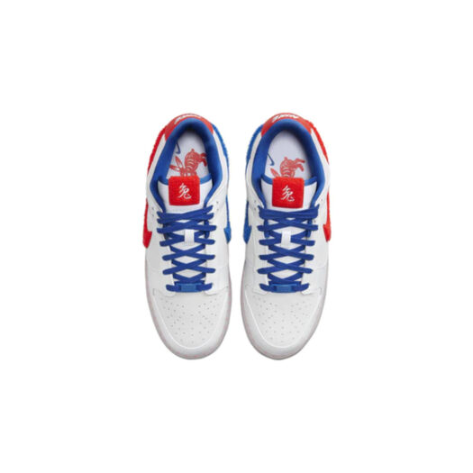 Nike Dunk Low Retro PRM Year of the Rabbit White Crimson Varsity Royal