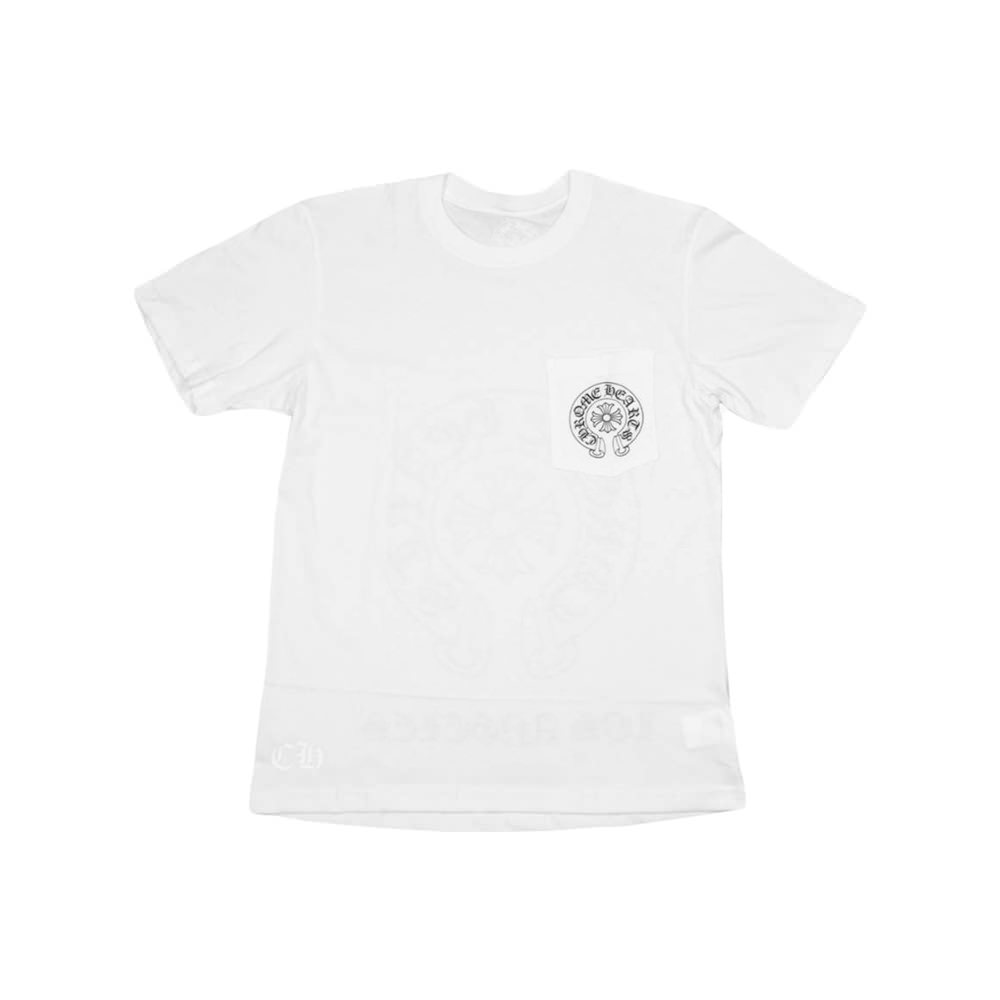 Chrome Hearts Horse Shoe Logo Pocket T-Shirt WhiteChrome Hearts Horse ...