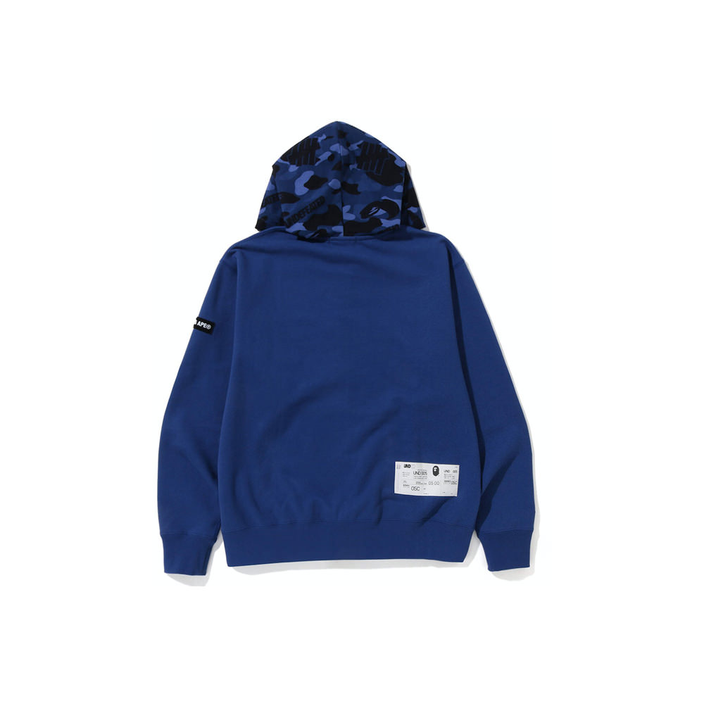 BAPE x Undefeated Color Camo Relaxed Zip Hoodie NavyBAPE x