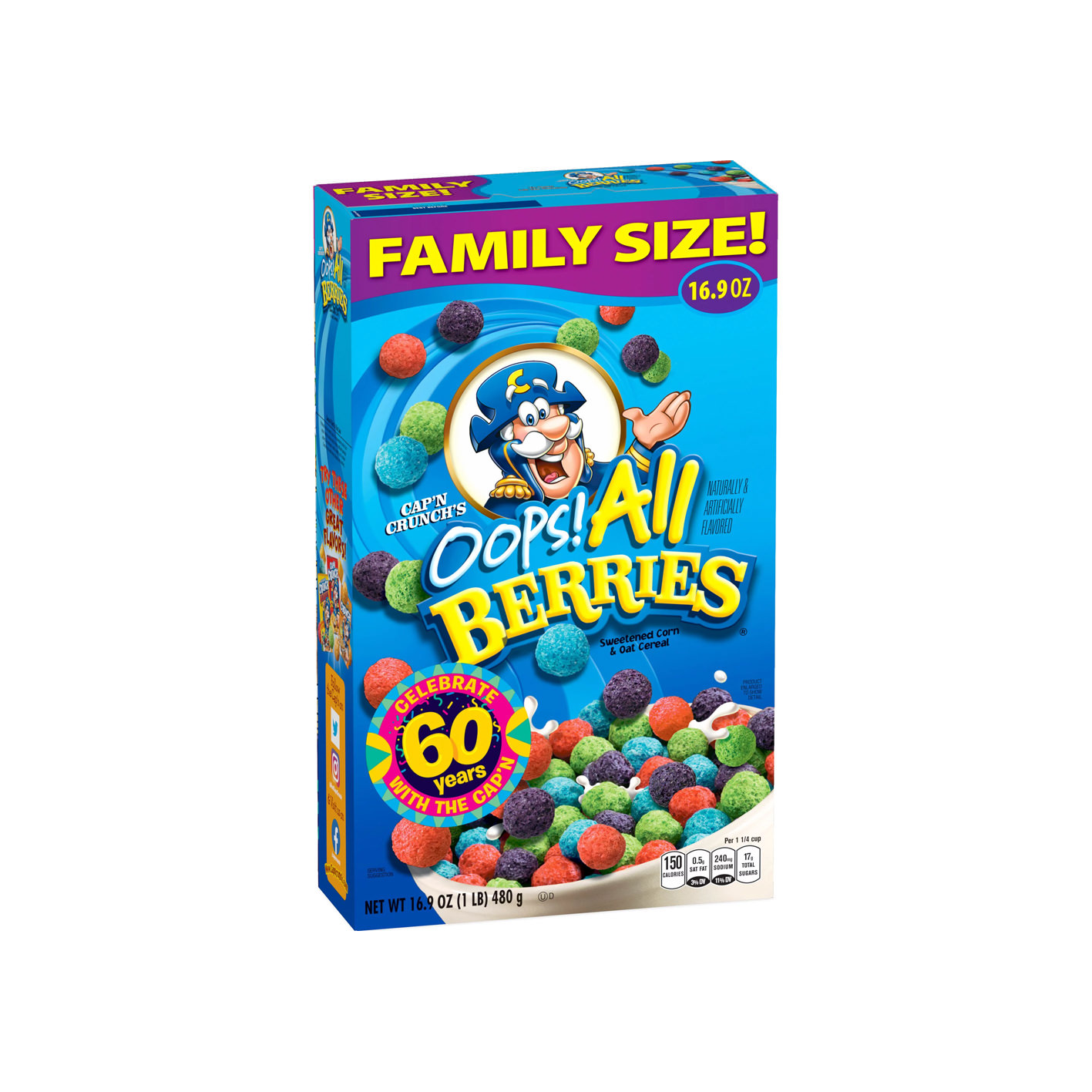 Cap’n Crunch Cereal Oops All Berries Cereal, 16.9 oz