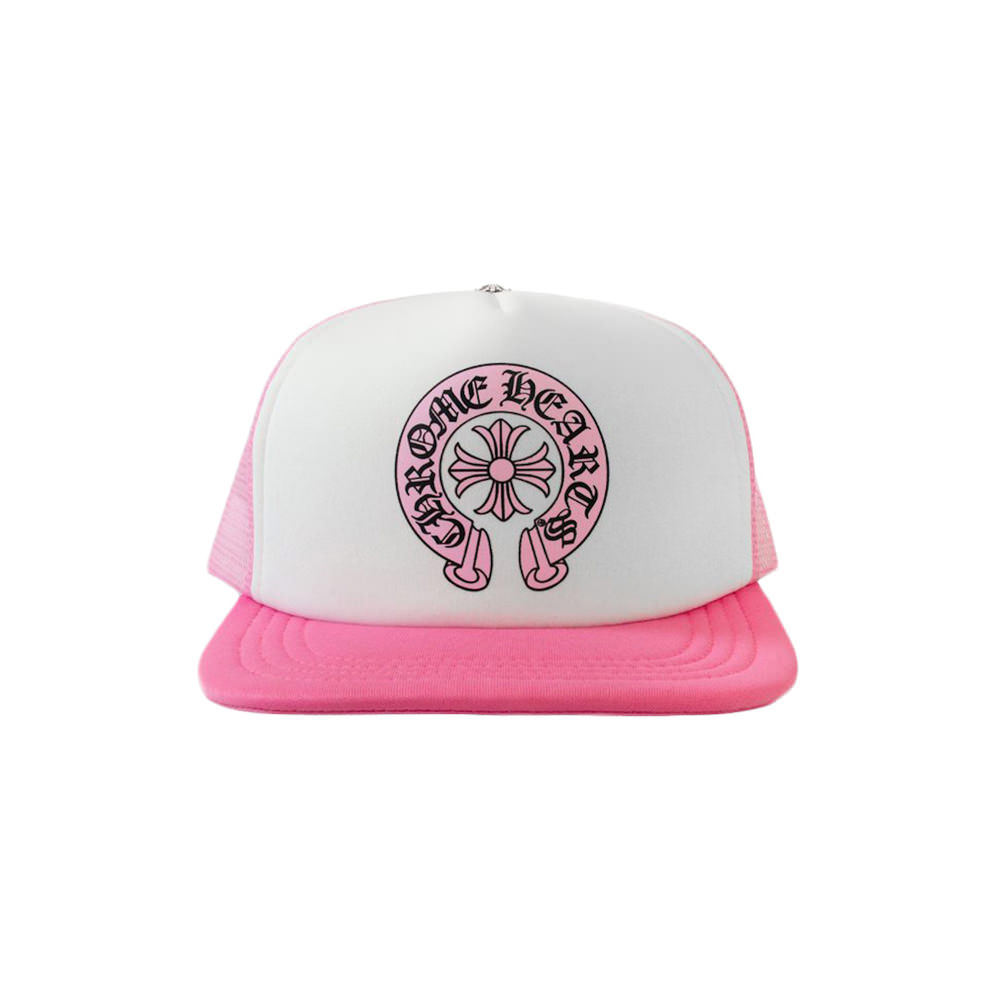 Chrome Hearts Matty Boy Sex Records Horse Shoe Trucker Hat Pink/White