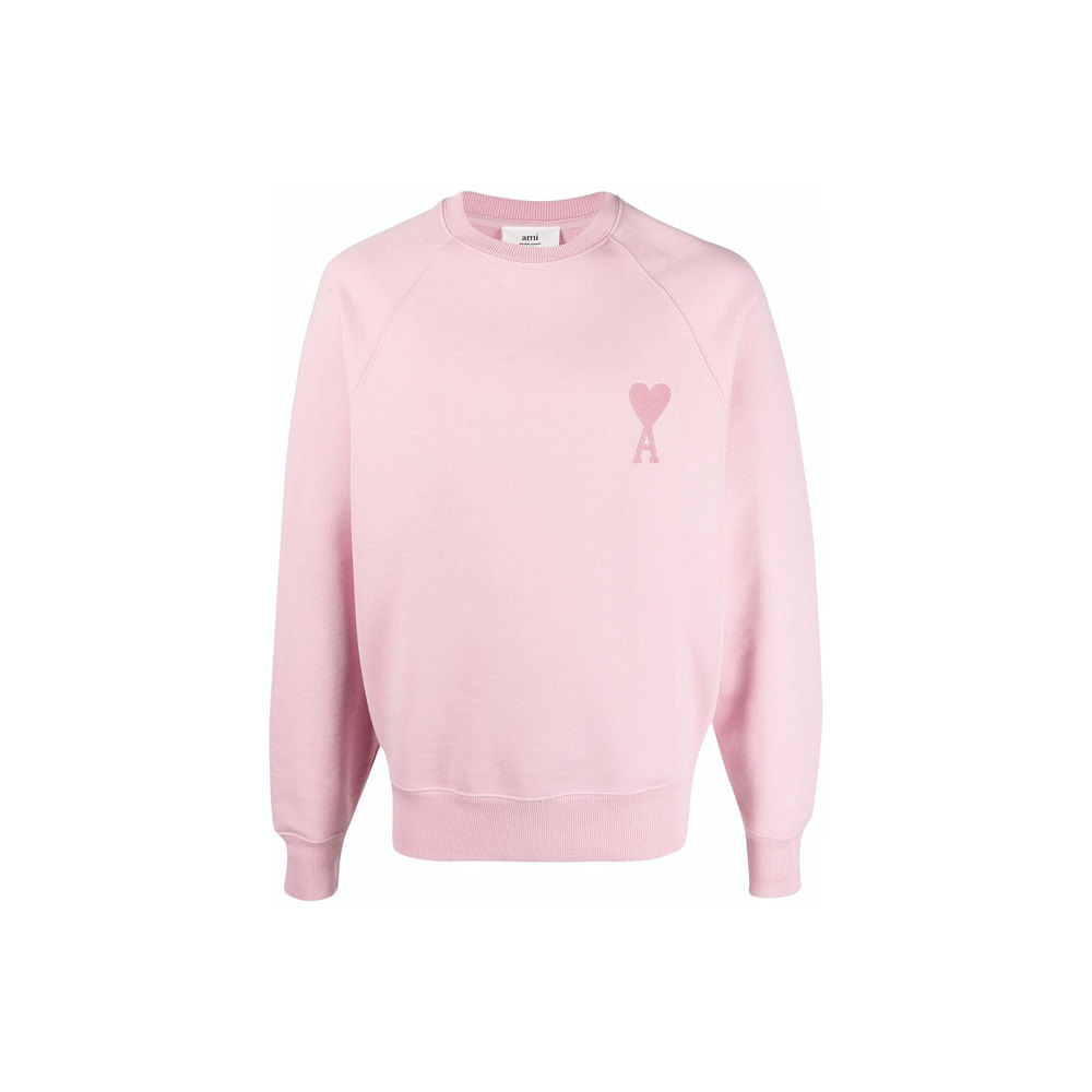 Ami Paris Ami De Coeur Tonal Sweatshirt Pale Pink