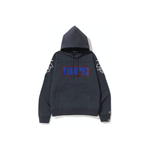 BAPE Football Loose Fit Pullover Hoodie Charcoal