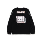 BAPE Football Relaxed Fit L/S Tee Black