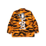 BAPE Tiger Camo Relaxed Fit Military Shirt Orange