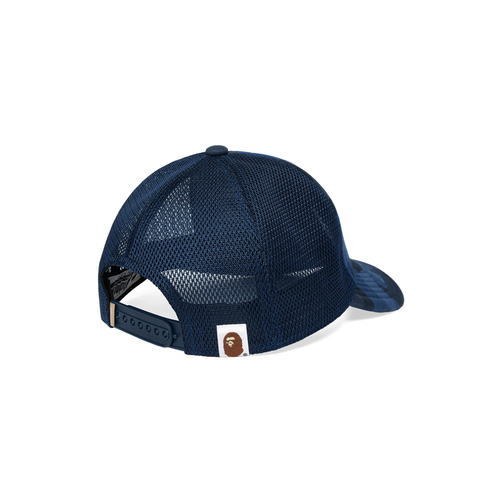 BAPE x JJJJound Color Camo College Mesh Cap Navy