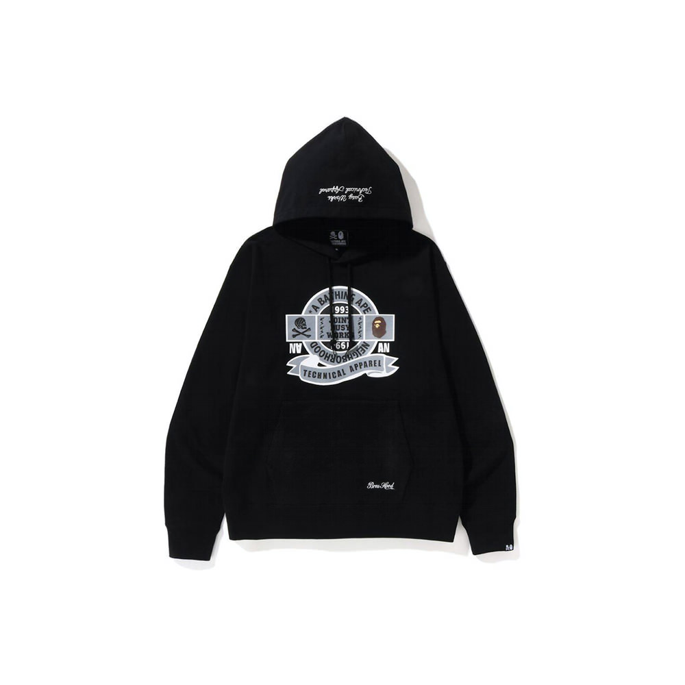 BAPE x Neighborhood Relaxed Fit Pullover Hoodie BlackBAPE x ...