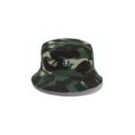 BAPE x Undefeated Color Camo Flannel Bucket Hat Green