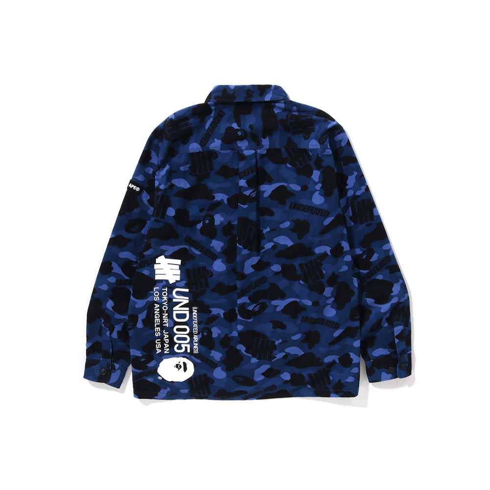 BAPE x Undefeated Color Camo Flannel Jacket NavyBAPE x Undefeated Color ...