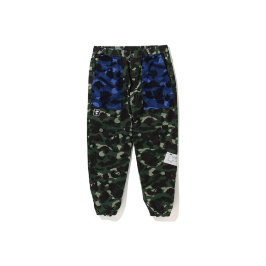 BAPE x Undefeated Color Camo Flannel Pants Green