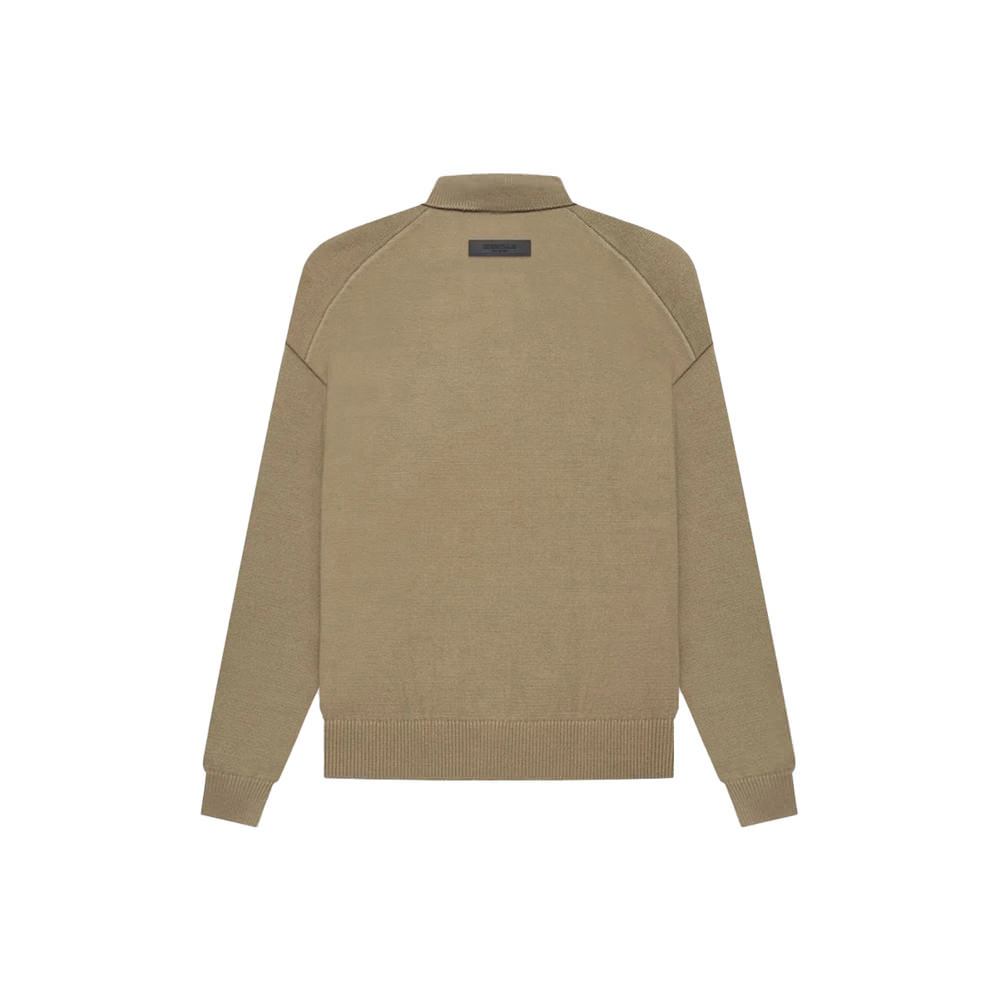 Fear of God Essentials Knit LS Polo OakFear of God Essentials Knit LS