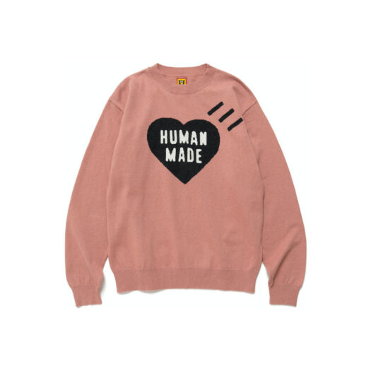 Human Made Heart L/S Knit Sweater Pink