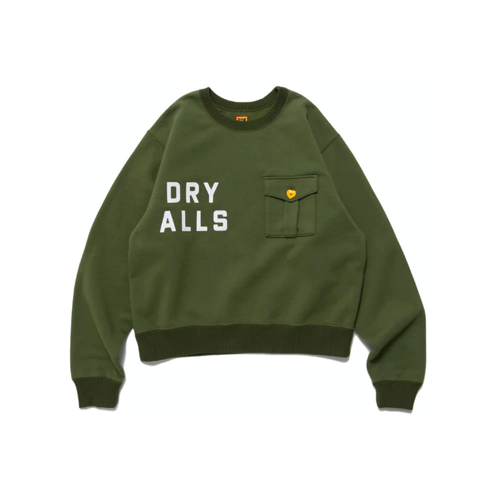 Human Made Military Sweatshirt #2 Sweatshirt Olive DrabHuman Made Military  Sweatshirt #2 Sweatshirt Olive Drab - OFour
