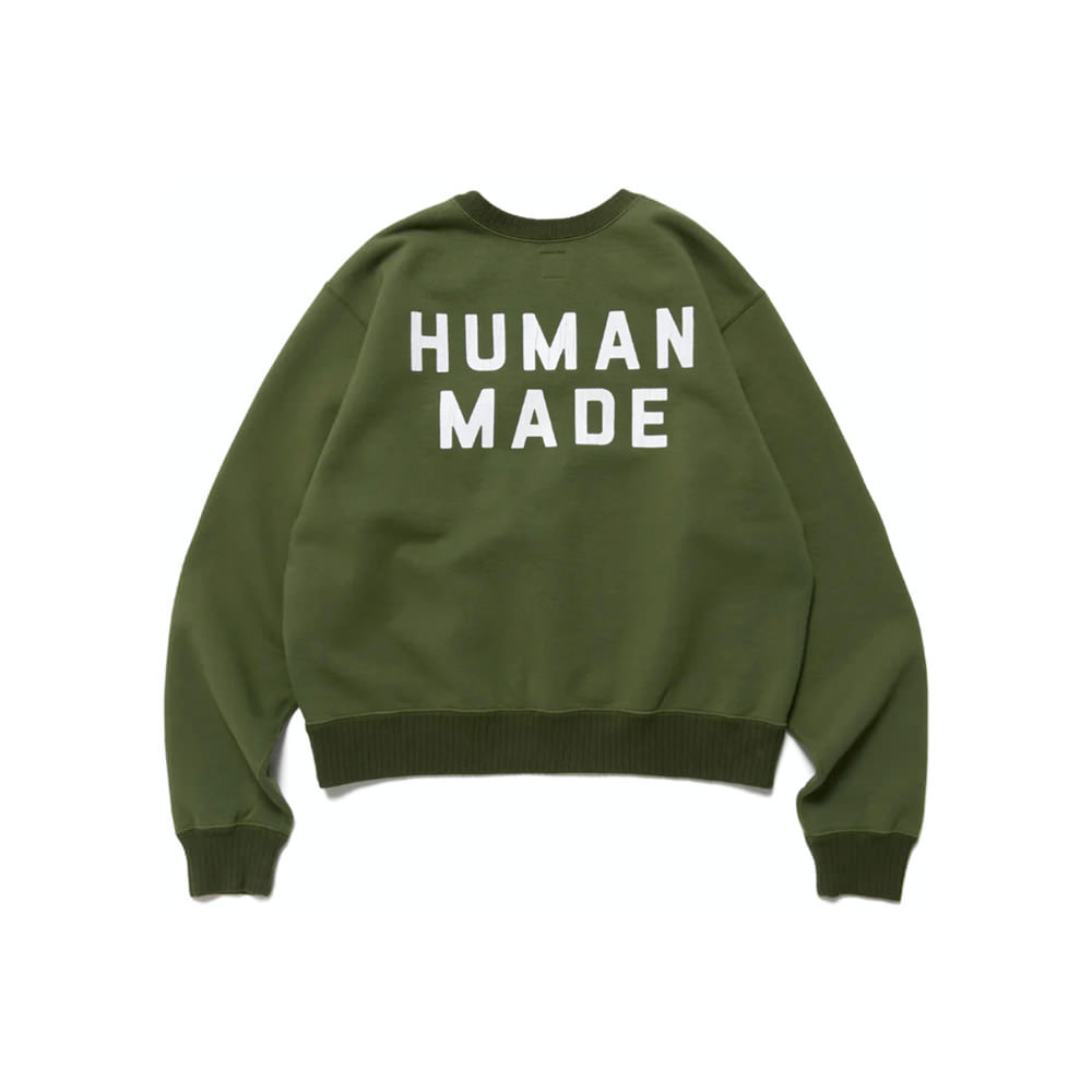 Human Made Military Sweatshirt #2 Sweatshirt Olive DrabHuman Made Military  Sweatshirt #2 Sweatshirt Olive Drab - OFour