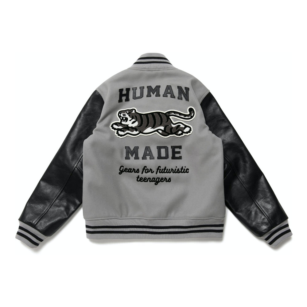 Human Made Varsity Jacket GreyHuman Made Varsity Jacket Grey - OFour