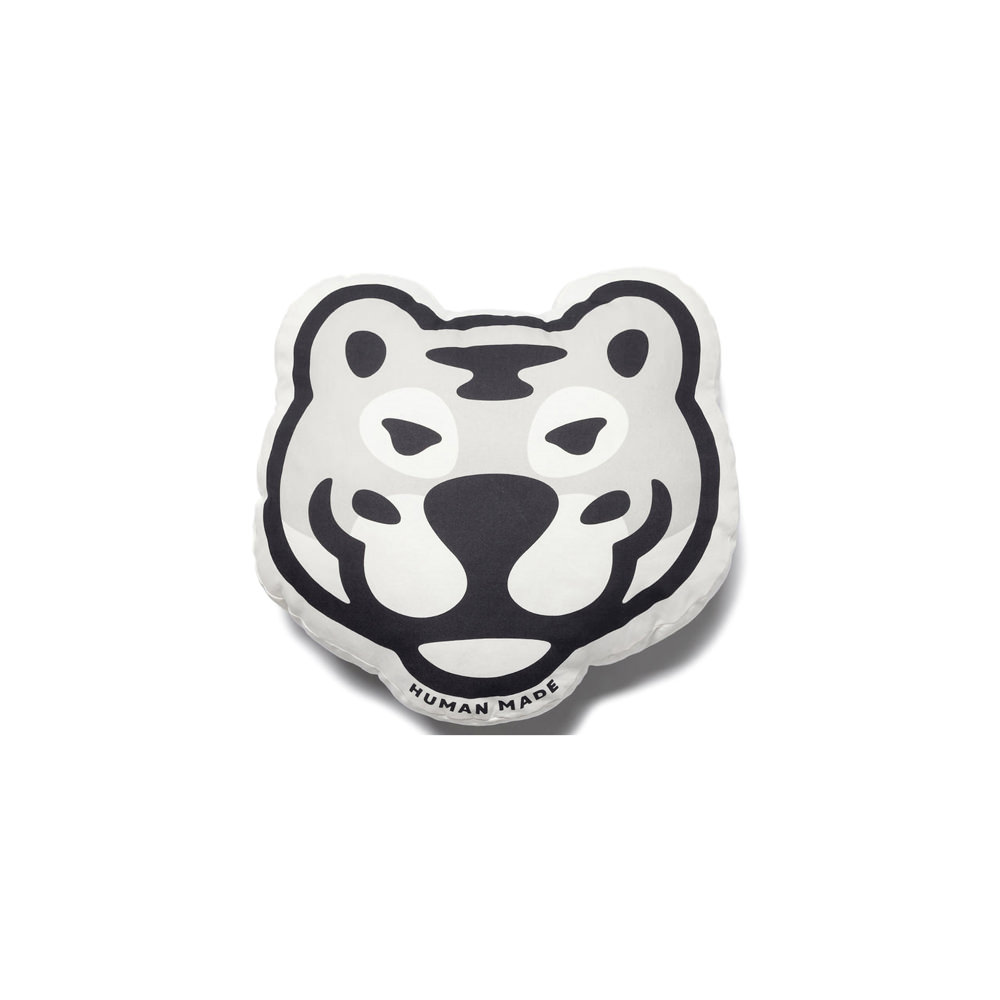 Human Made White Tiger Face Cushion White