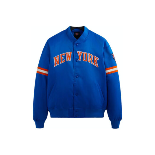 Kith New York Knicks Satin Bomber Jacket Royal