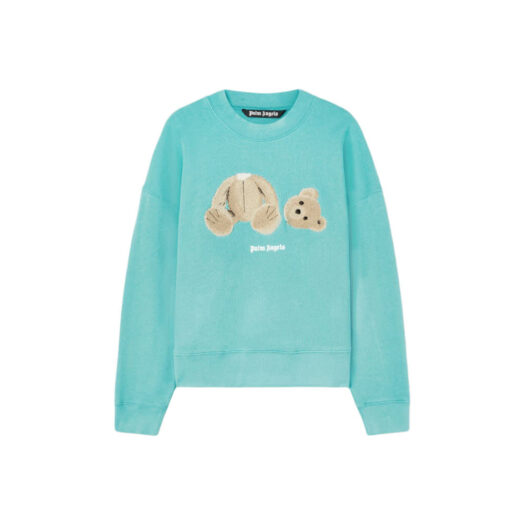 Palm Angels Bear Crewneck Turquoise/Brown
