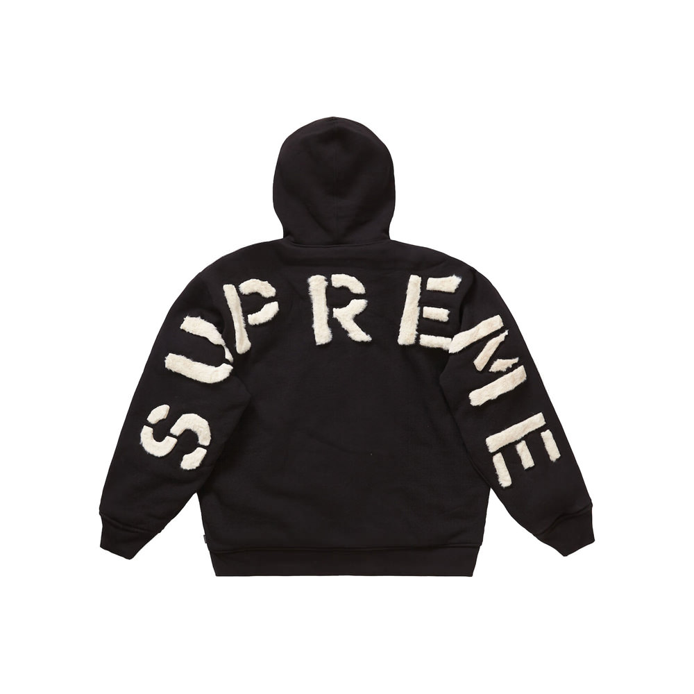 SUPREME Faux Fur Lined Hooded Sweatshirt-