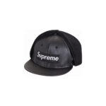 Supreme Leather Earflap Box Logo New Era Black
