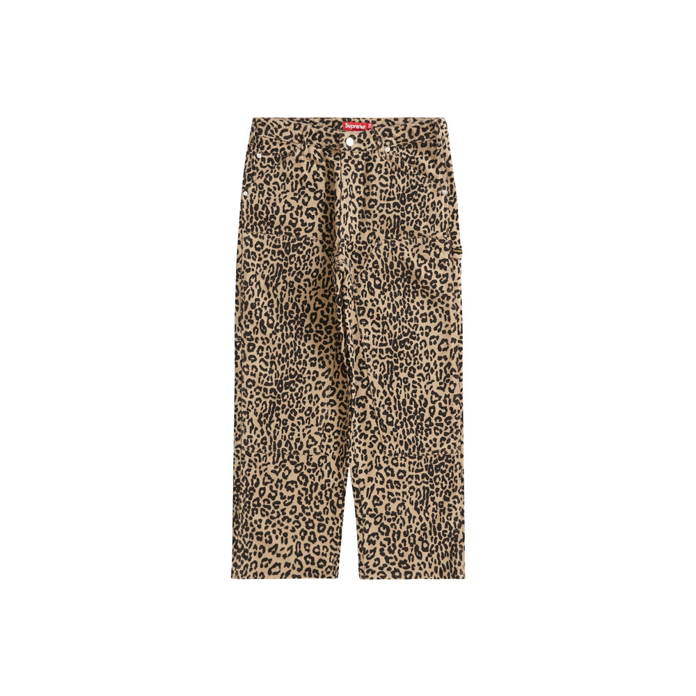 Supreme Moleskin Double Knee Painter Pant Leopard